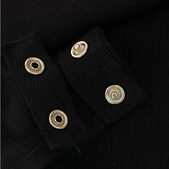 Hyped Unicorn Ribbed Bodysuit 4 Button Front Closure Black Size Women La…Gothic - Picture 7 of 7